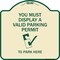 Signmission You Must Display Valid Parking Permit to Park Here Heavy-Gauge Alum Sign, 18" x 18", TG-1818-22694 A-DES-TG-1818-22694 - alternate 1